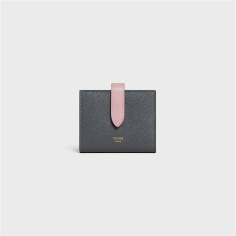 celine small strap wallet in bicolour grained calfskin|Small Strap Wallet in Bicolour Grained Calfskin .